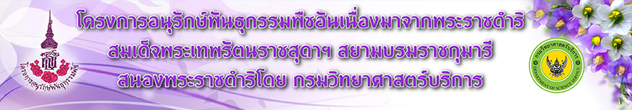 โครงการอนุรักษ์พันธุกรรมพืชอันเนื่องมาจากพระราชดำริฯ กรมวิทยาศาสตร์บริการ